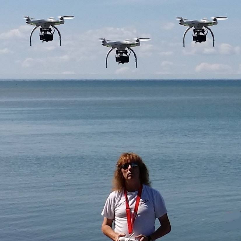 Andy Harris flying 3 drones